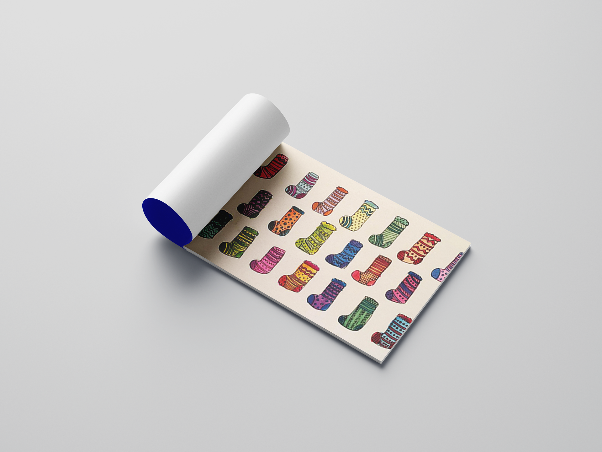 Holiday Stockings Sketchbook Illustration