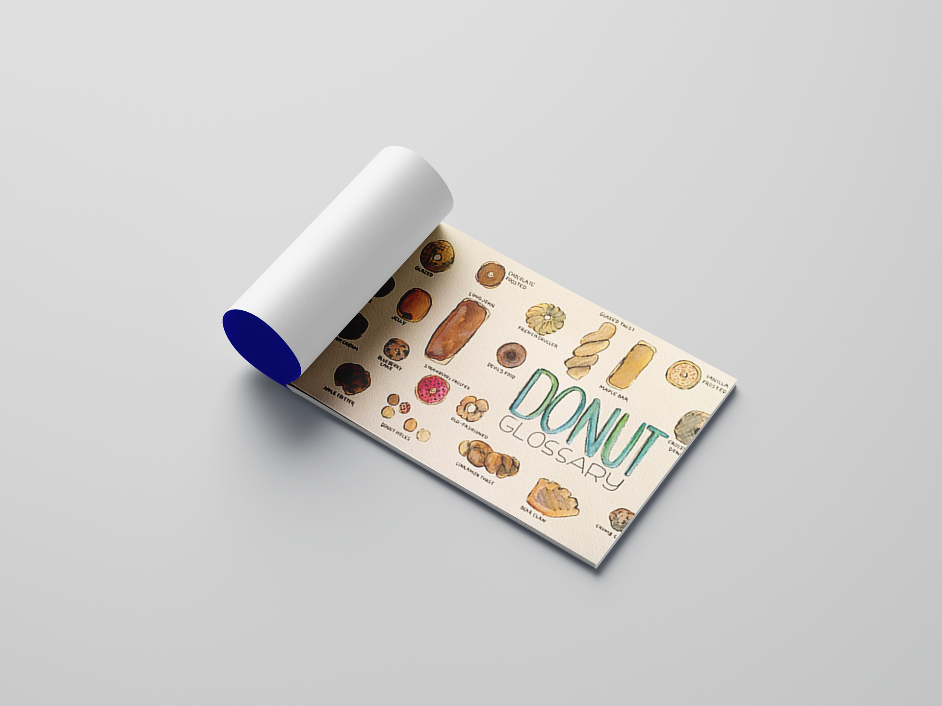 Donut Glossary Sketchbook Illustration