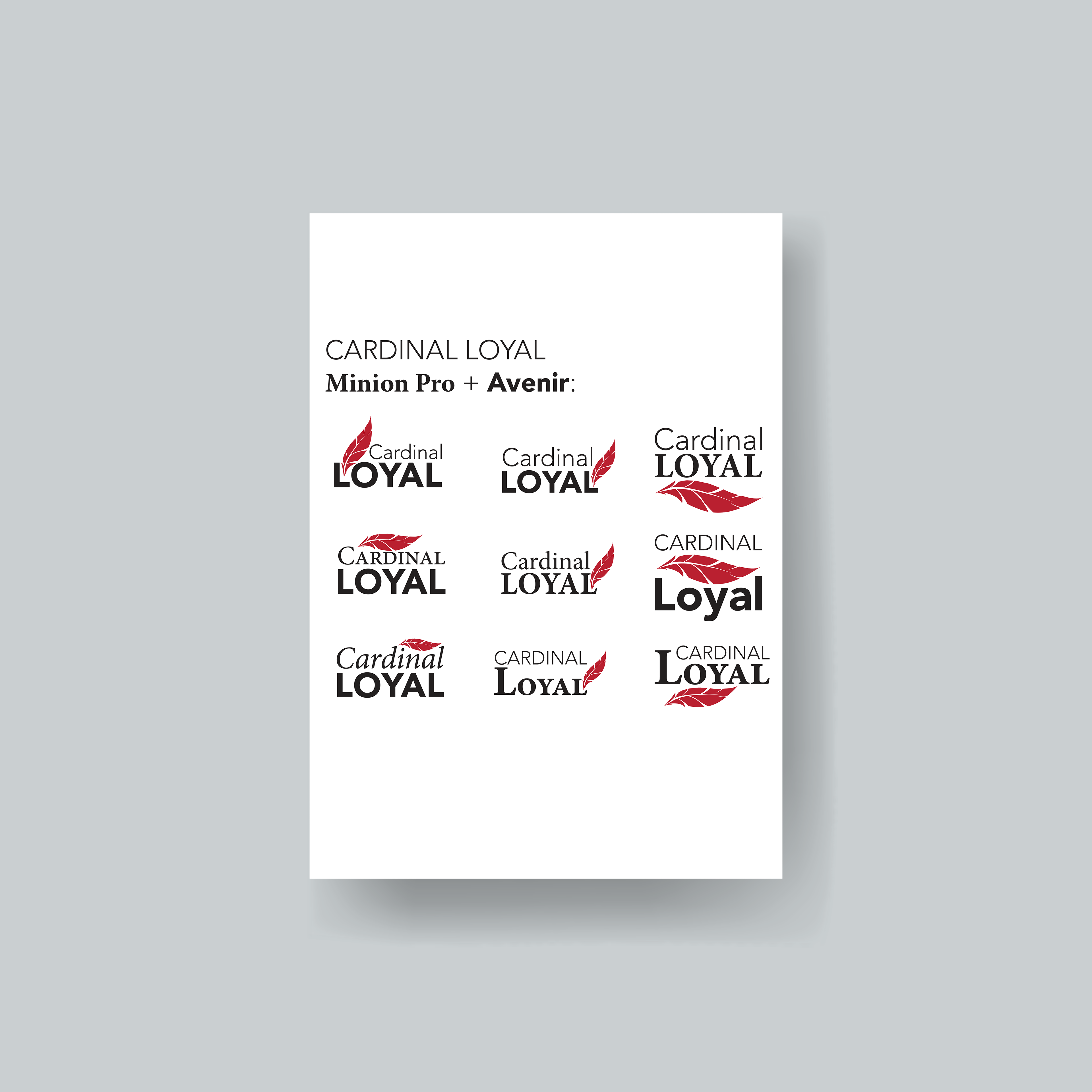 Cardinal Loyal Initial Logo Concepts (Pre-name change)