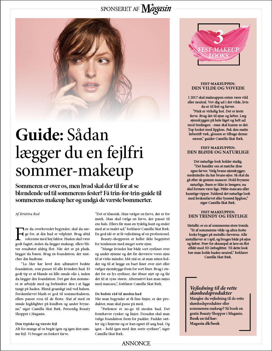 Advertorial Helside annonce for magasin i Berlingske