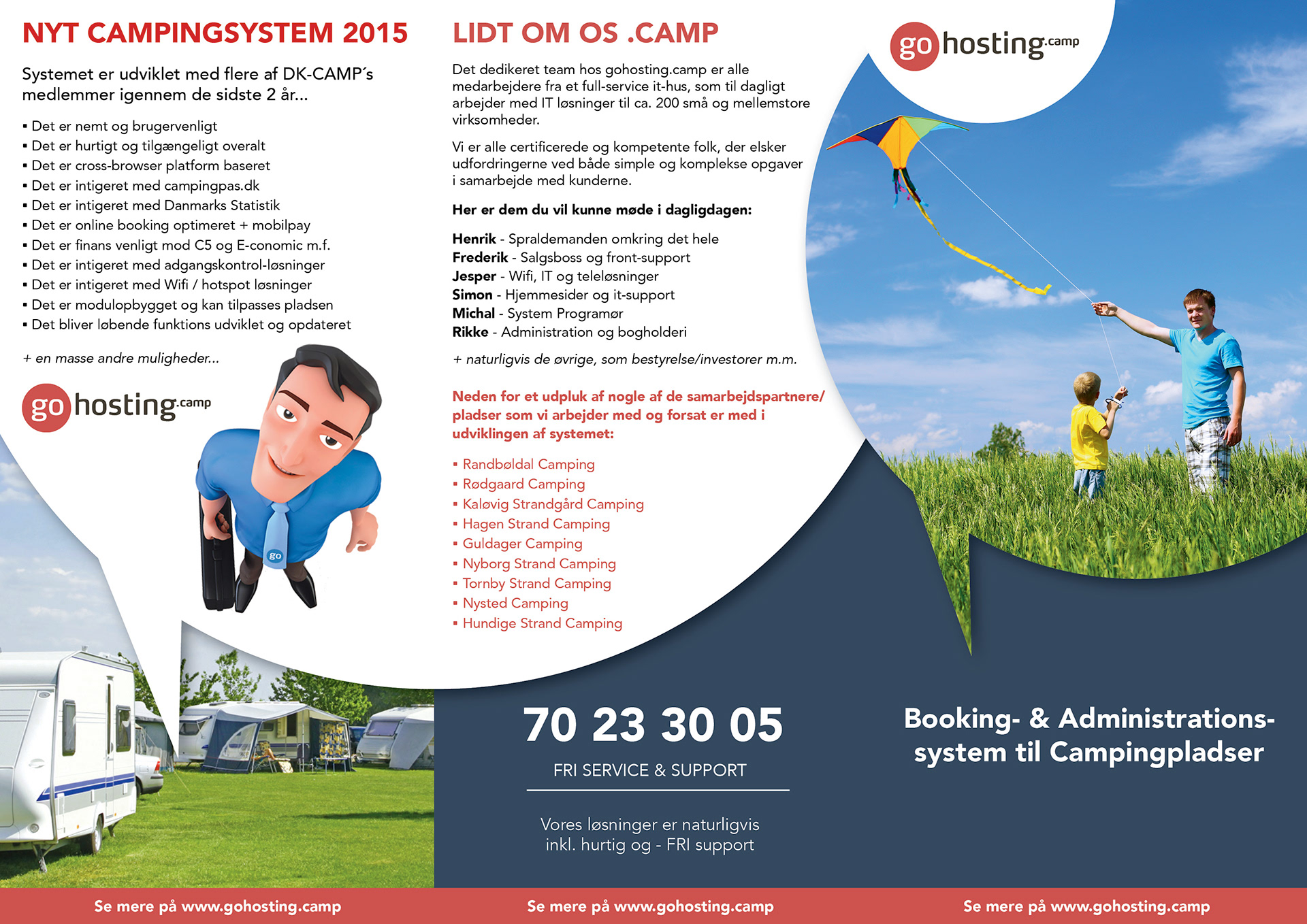 3-foldet folder A3 til Go hosting