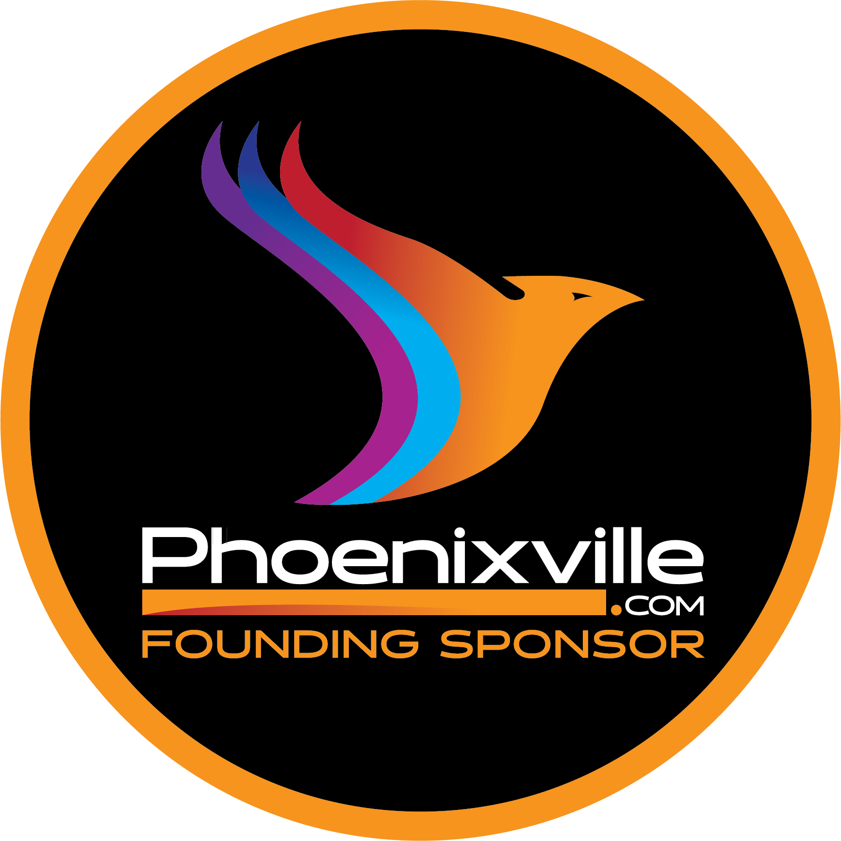 Phoenixville.com logo founding sponsor badge