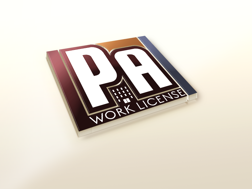 PA Work License  3D mockup