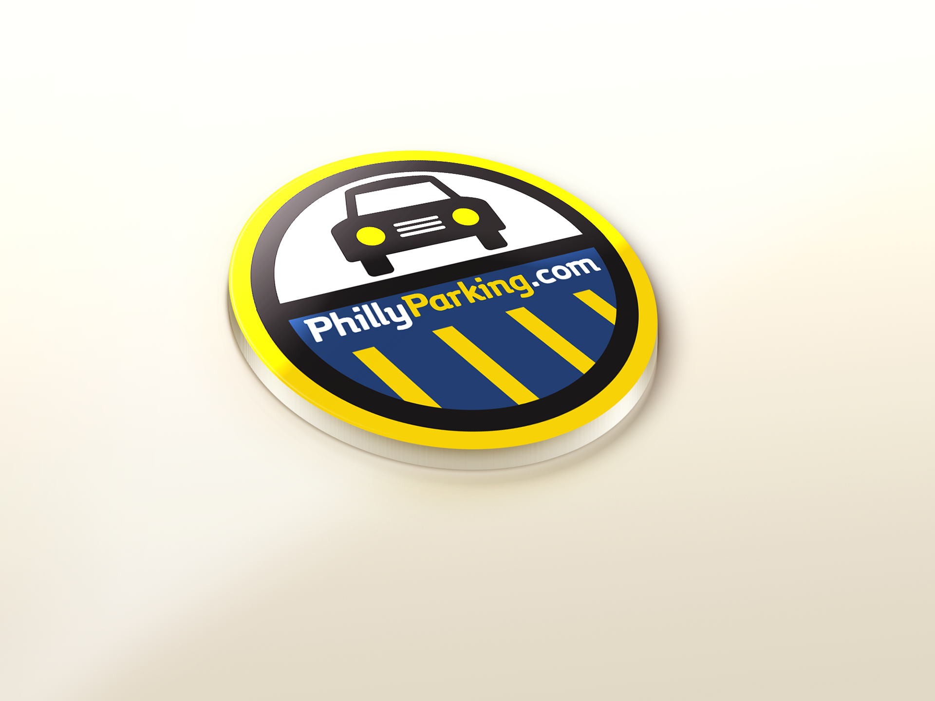Phillyparking.com logo 3d mockup