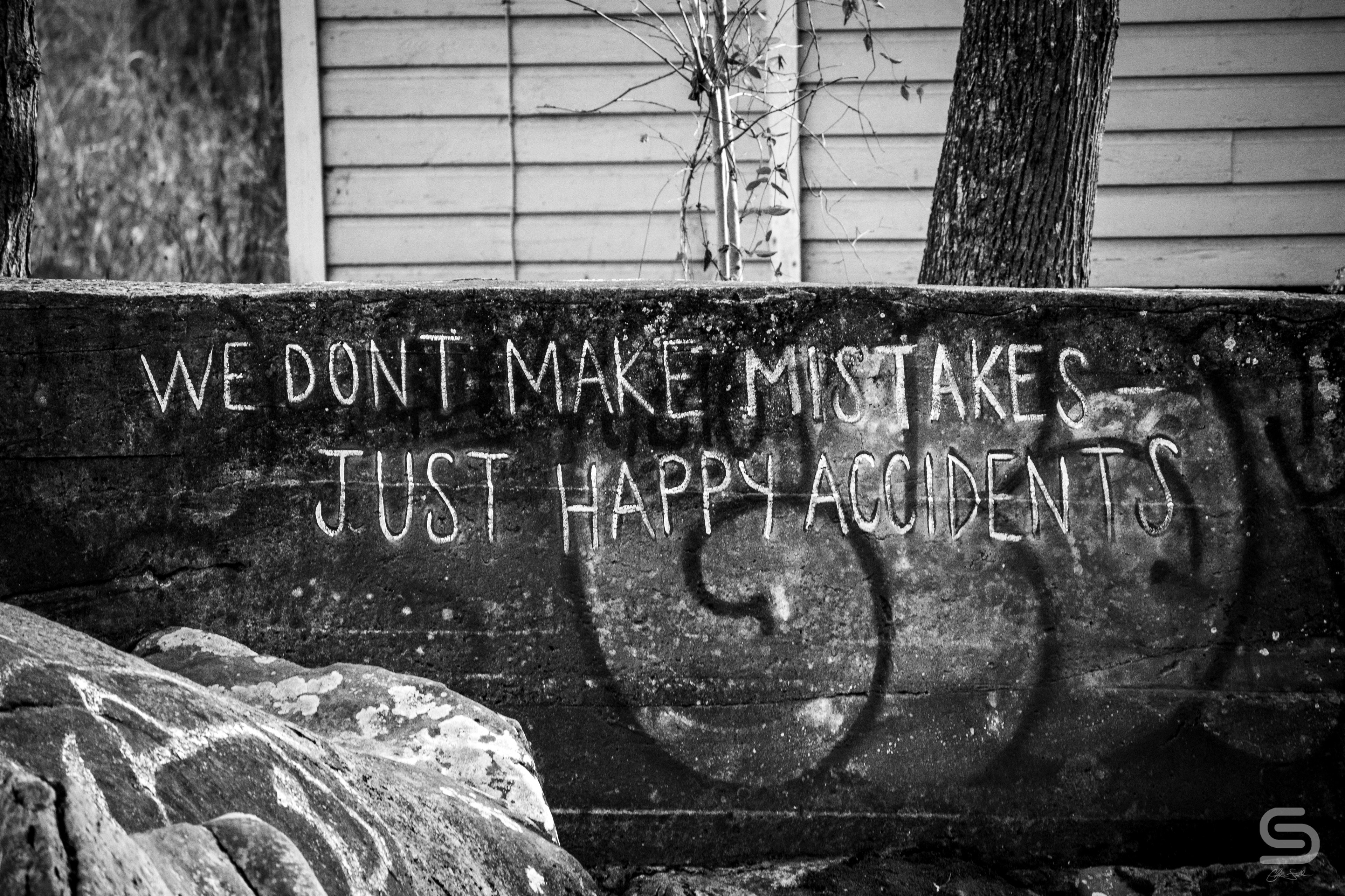 A great message painted on the rocks at ST. Peters Village
