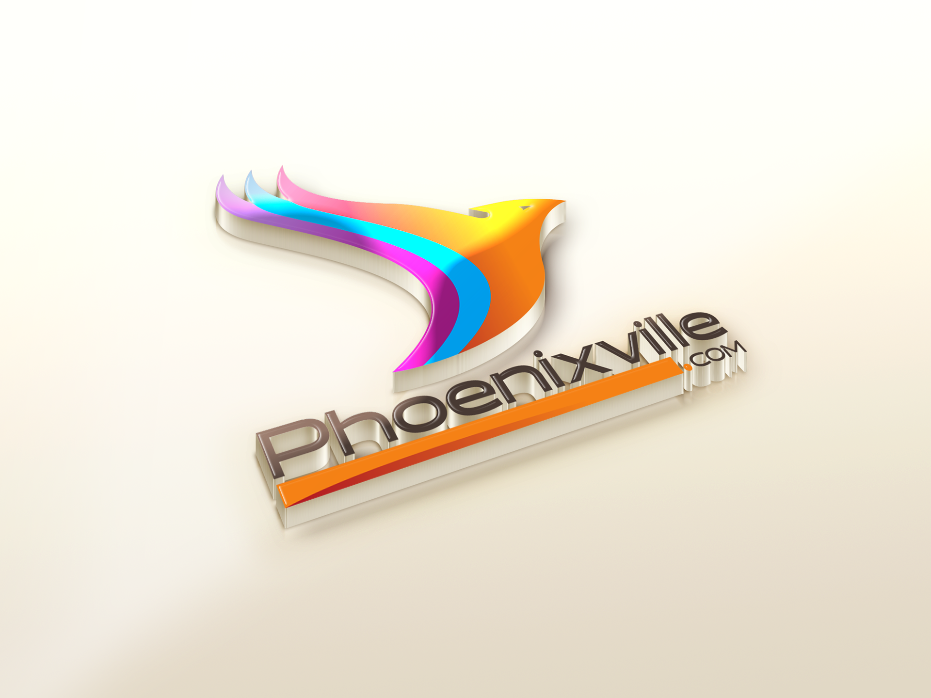 Phoenixville.com logo 3D