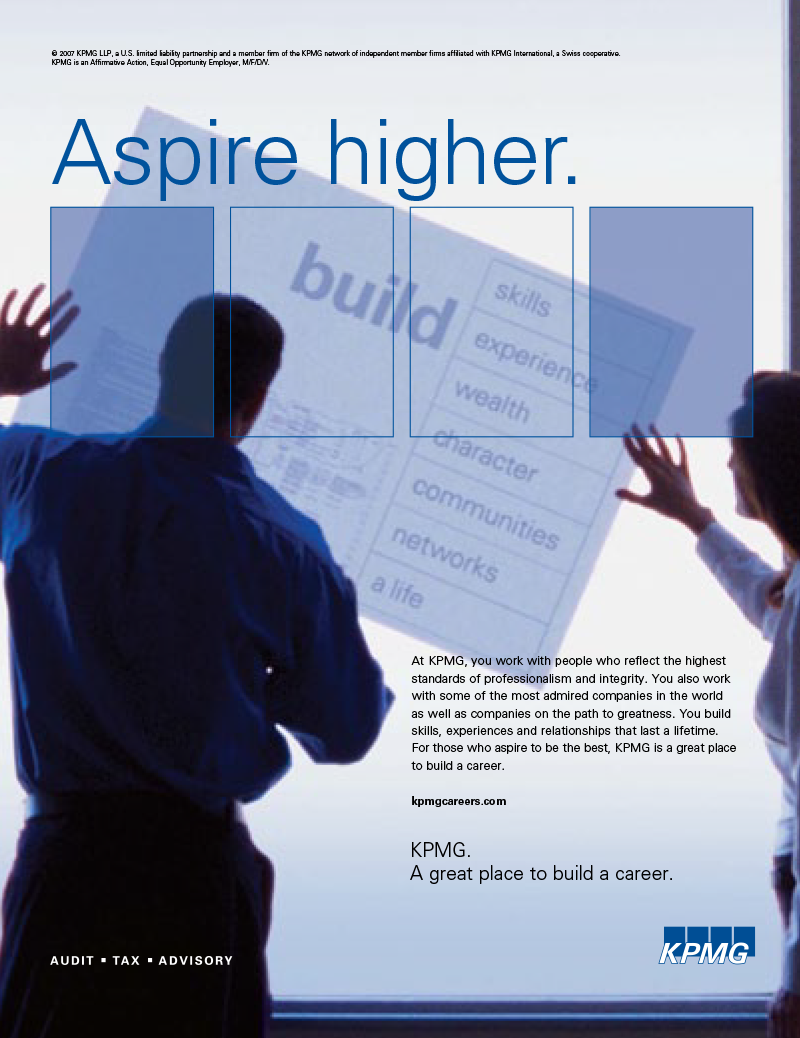 Series of recruitment ads for KPMG's HR Department