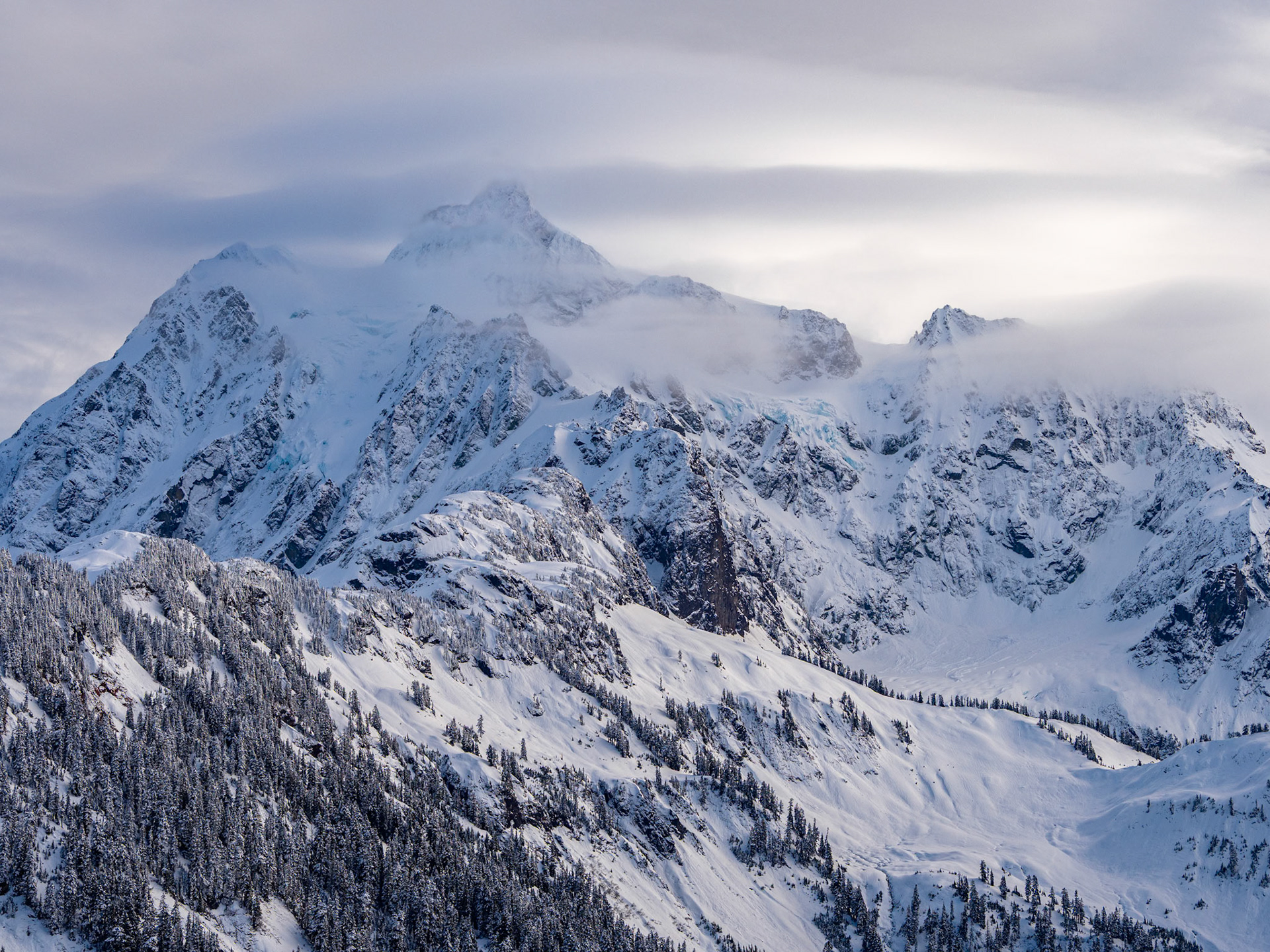 Mount Shuksan in Winter