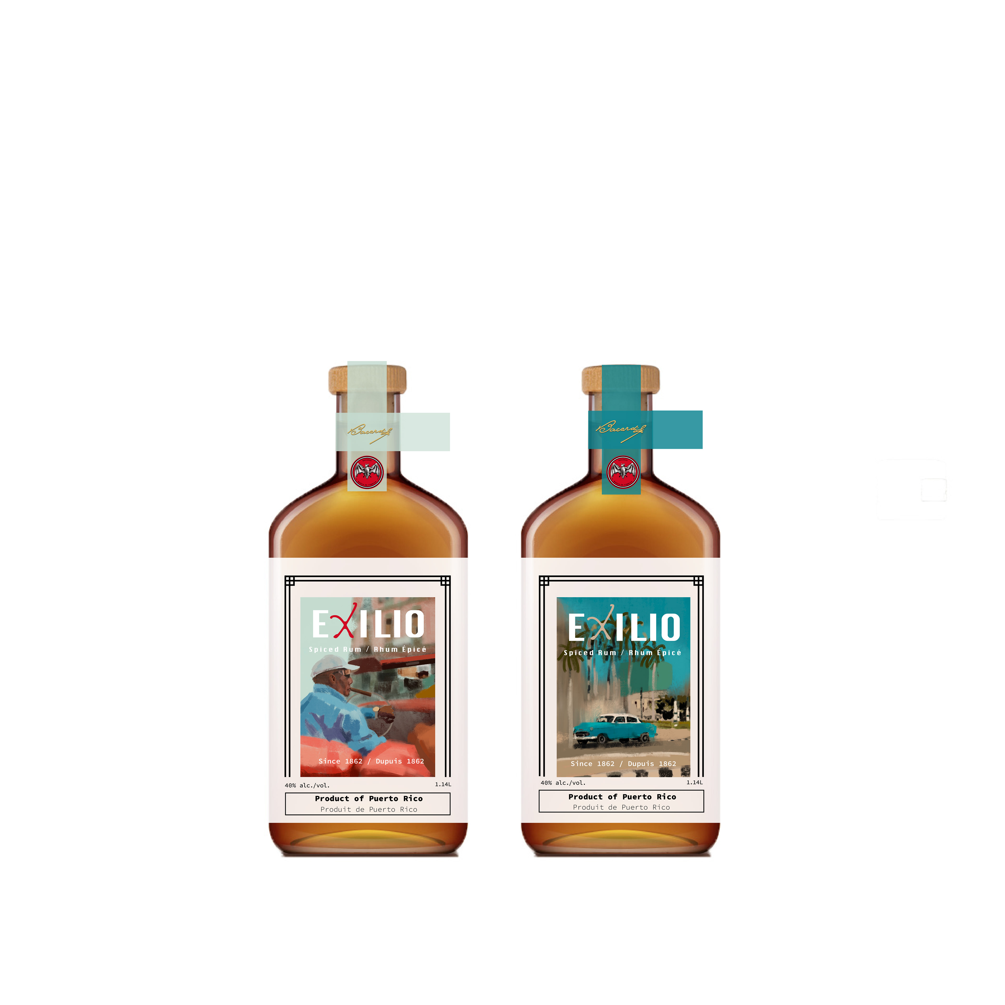Packaging Design for Bacardi Spiced Rum, Abode Suit