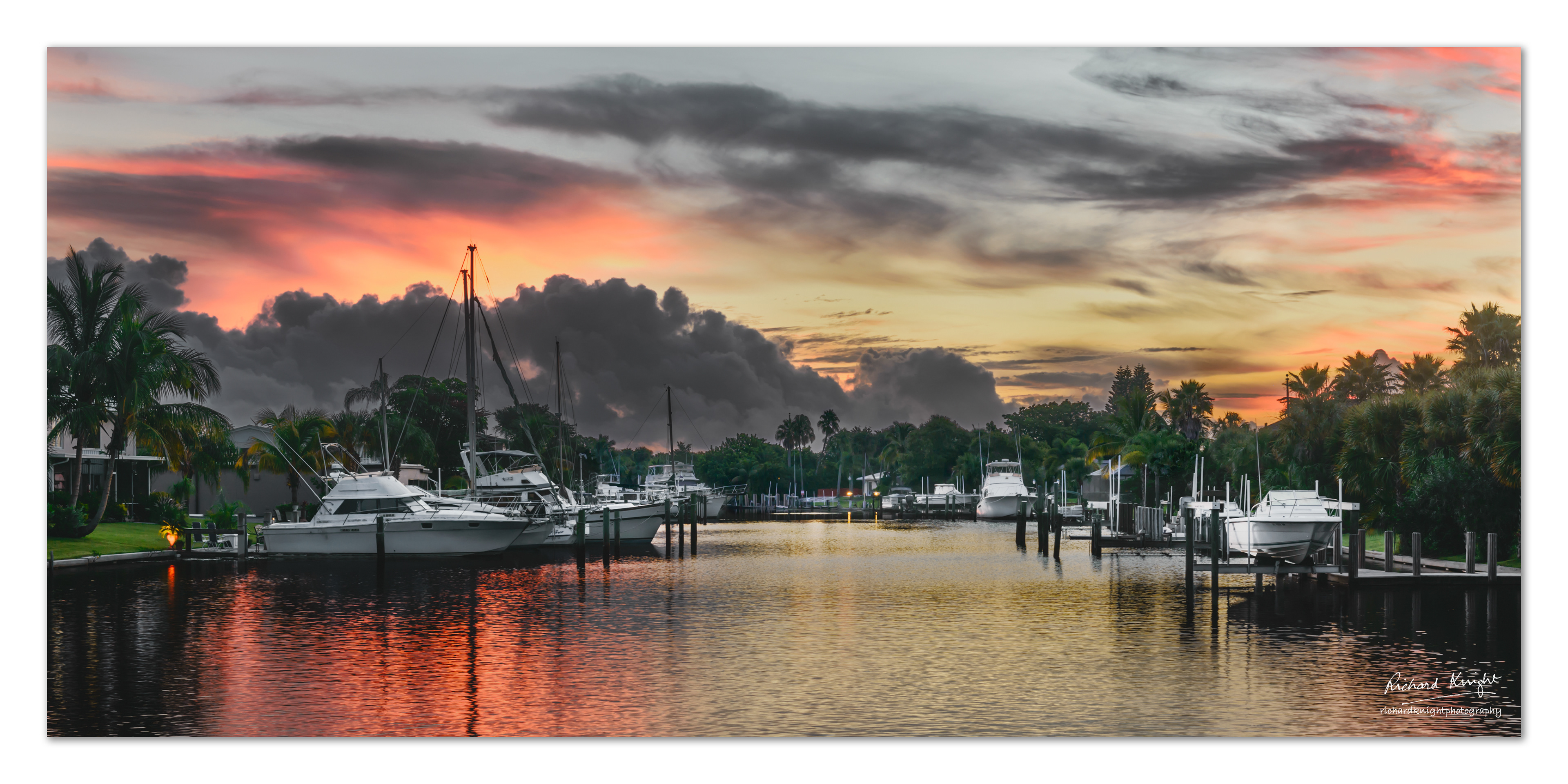Sunrise over an inlet in Vero Beach