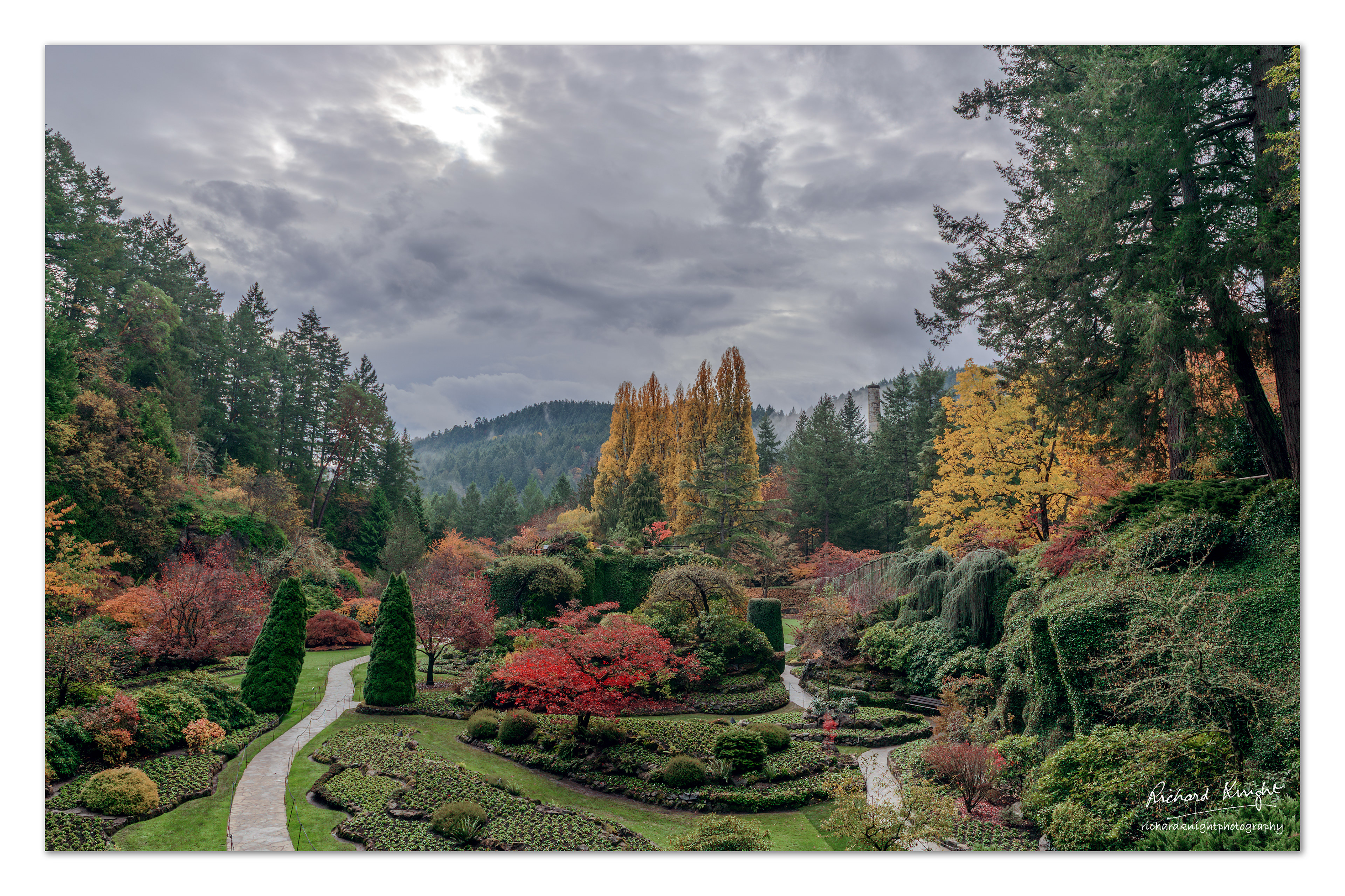The sunken garden at Butchart Gardens