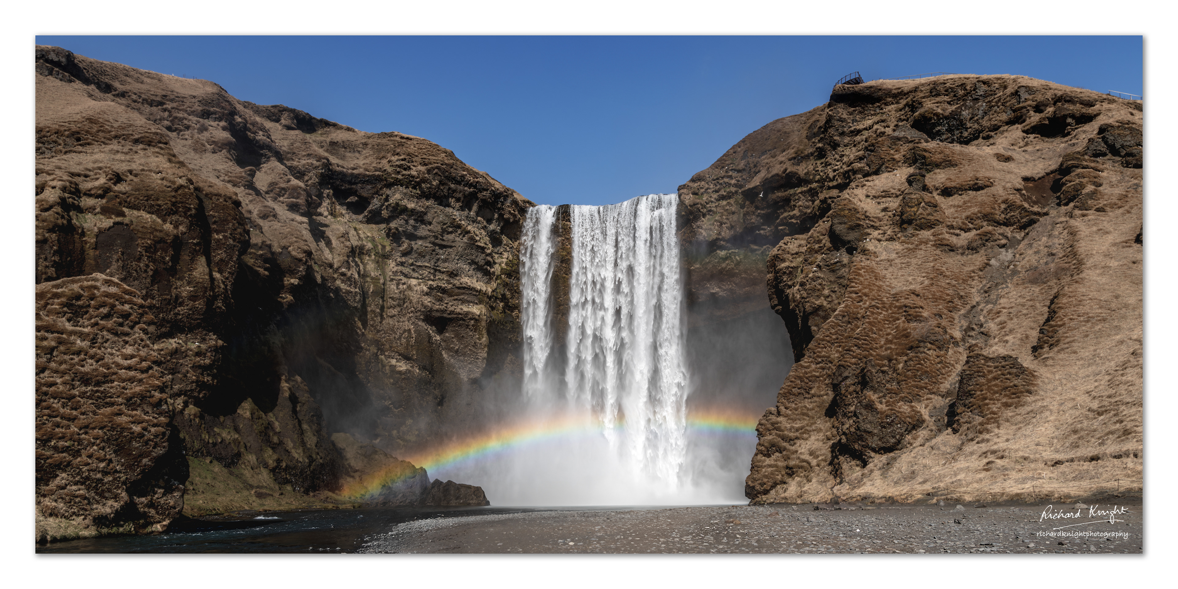 Skogafoss with a rainbow