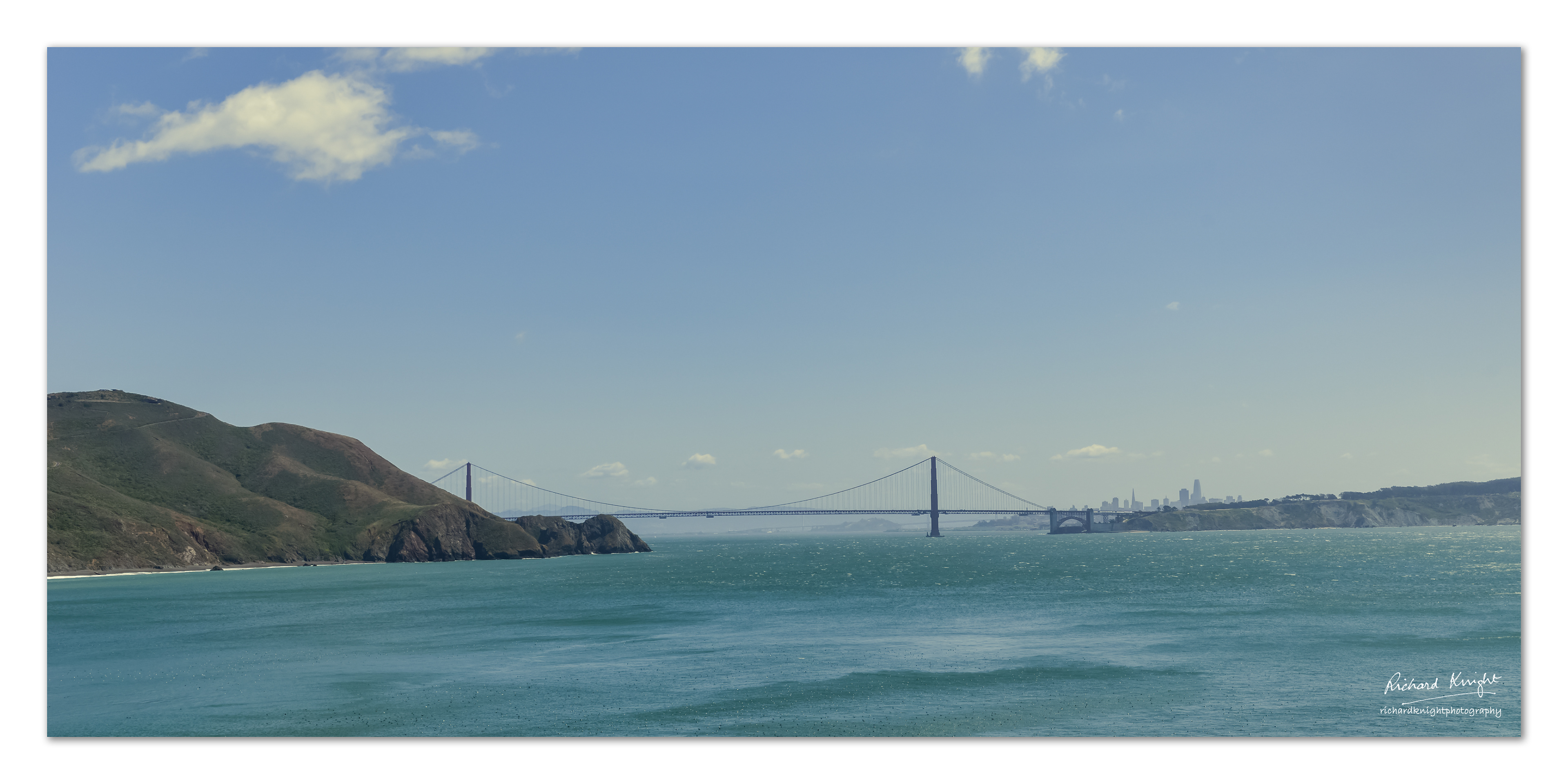 The Golden Gate bridge in silhouette