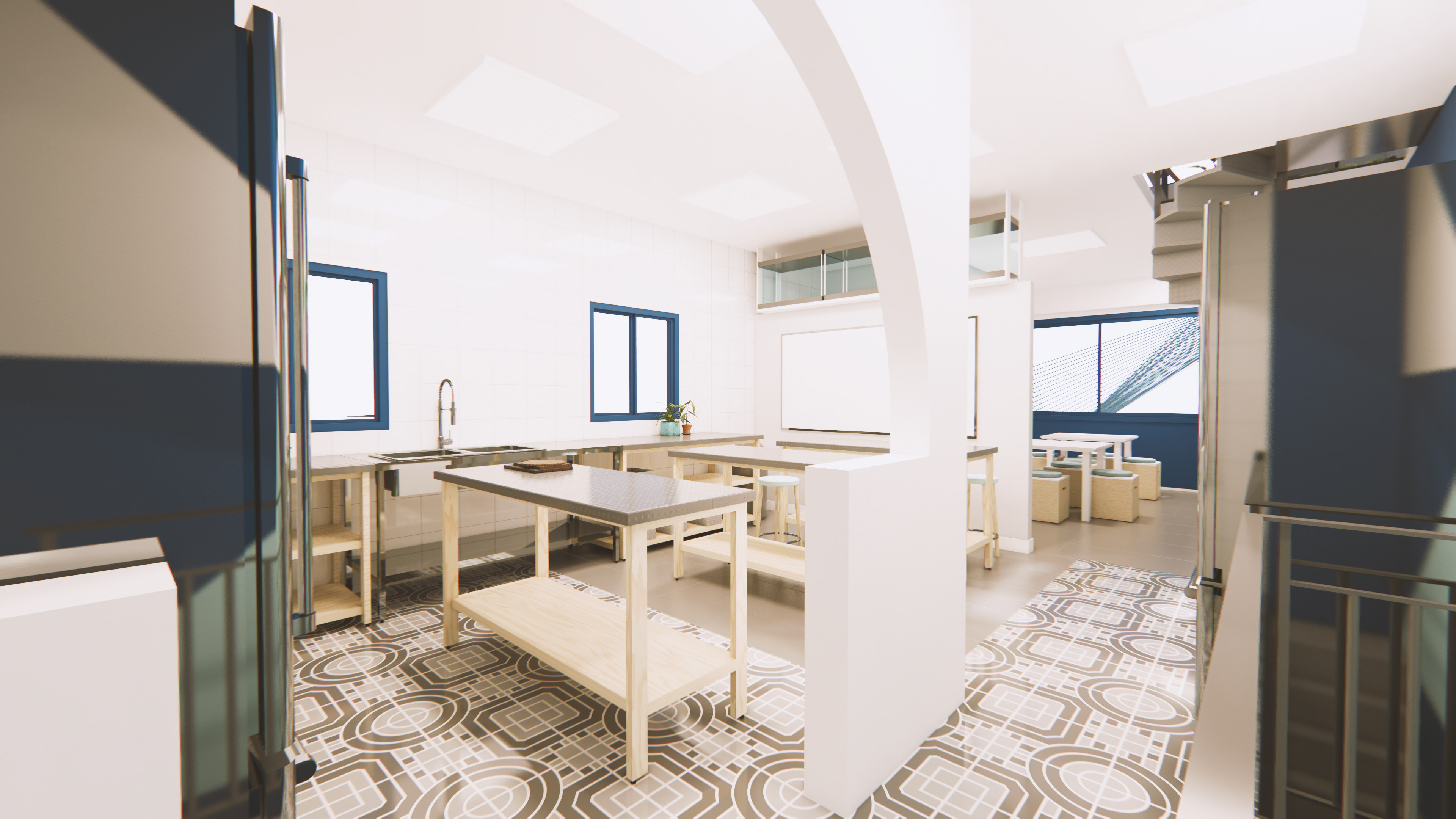 Kitchen workshop area