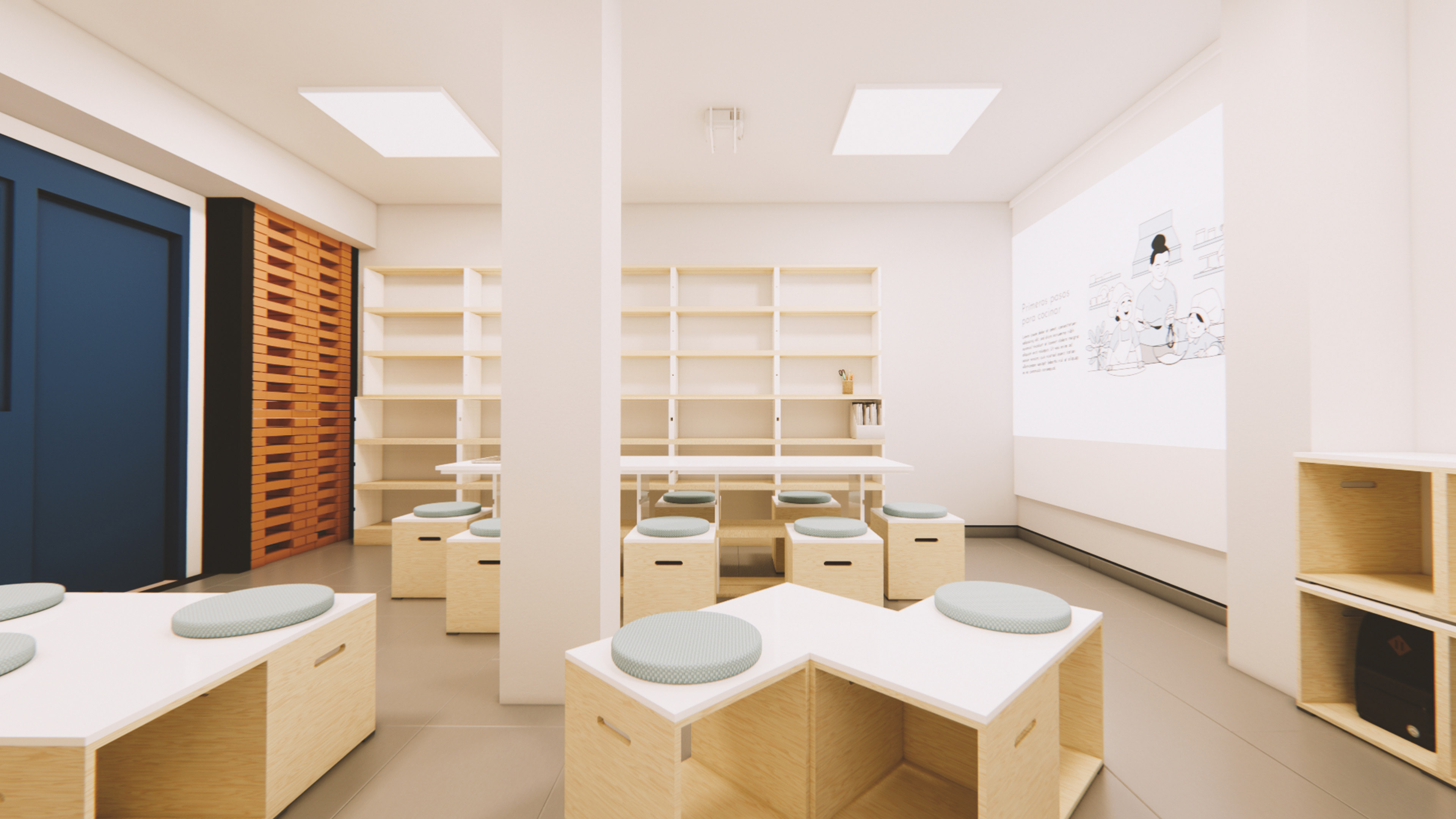 Community library and meeting area