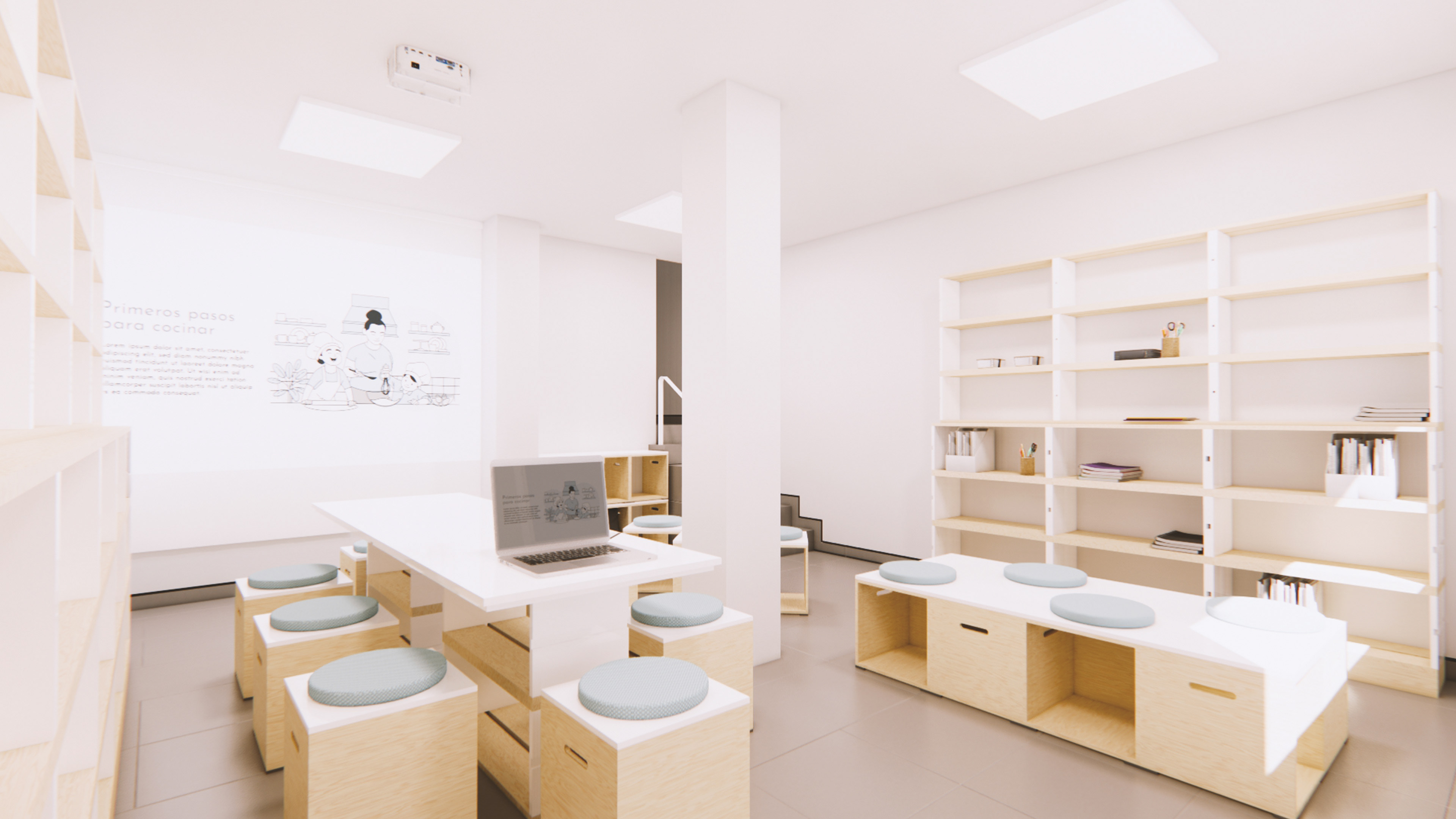 Community library and meeting area