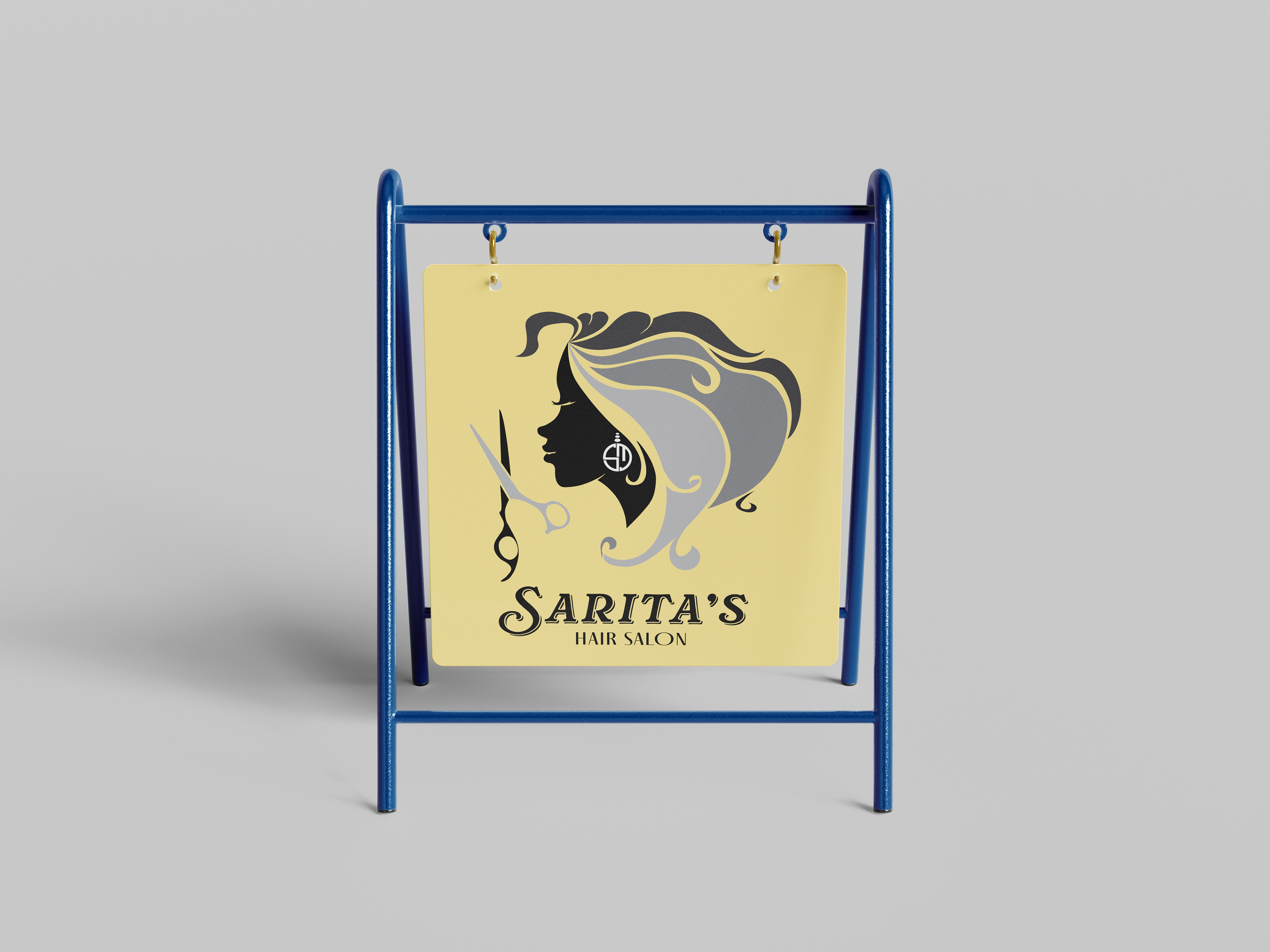 Sarita's Logo A-Stand Mockup