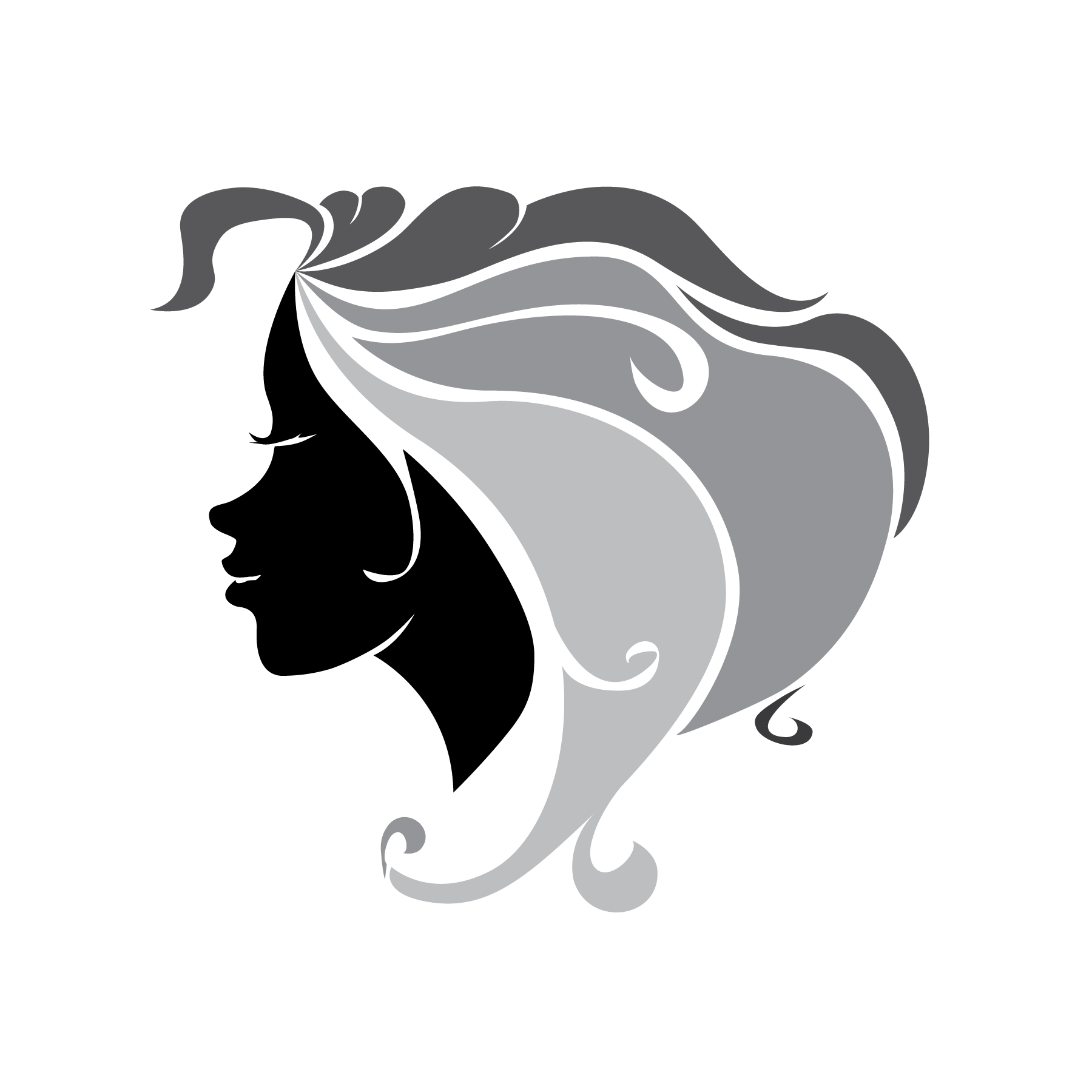 Sarita's Logo Face Version Black & White - Illustrator