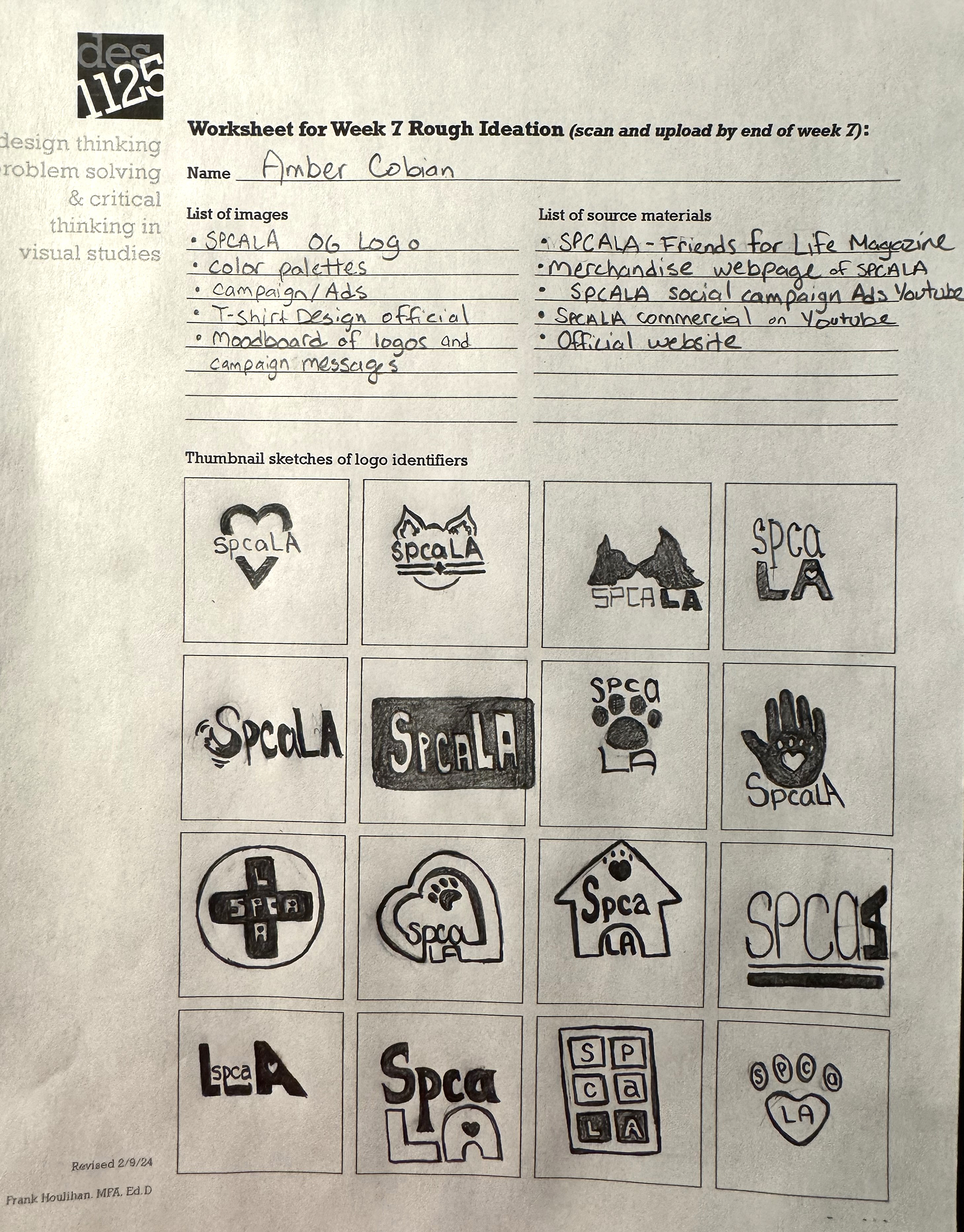 Ideation - Sketches of Logo Concepts for Logo Identifiers
