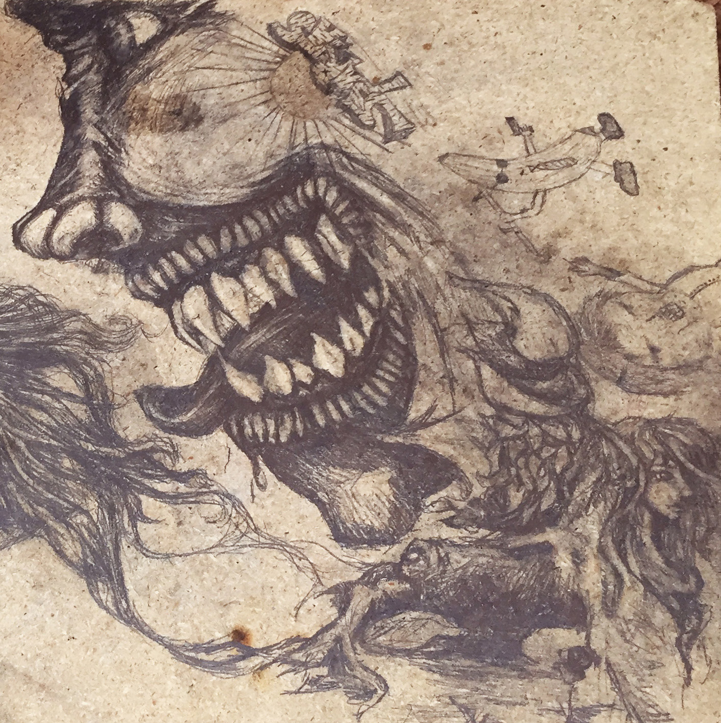 Wakeless Dreamer - Pencil Sketch on Wood