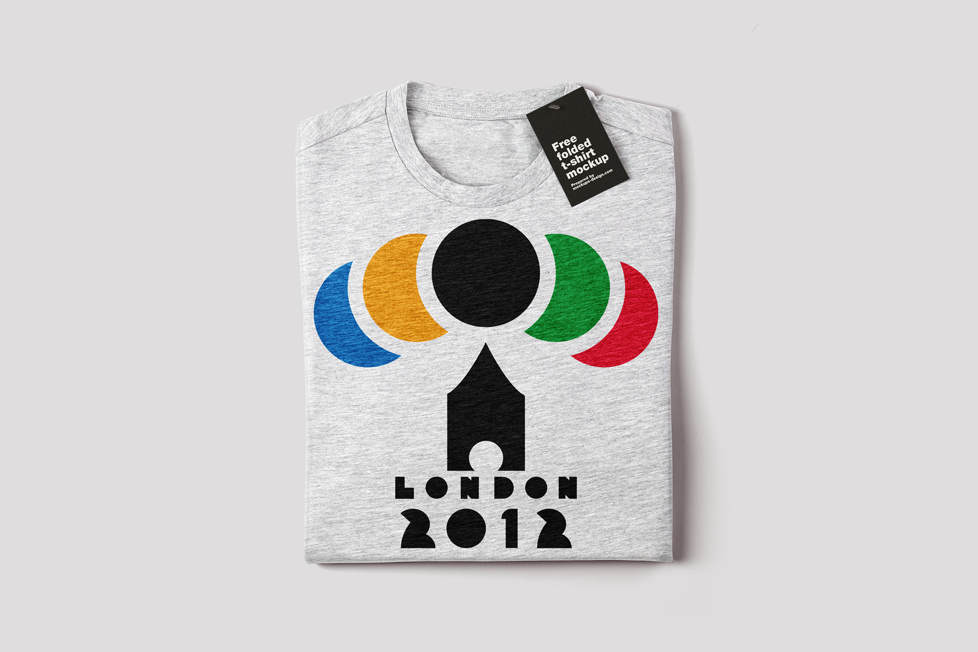 Second Folded T-Shirt Mockup - London 2012 Promo Logo Redesign - 2nd Version set of Logos