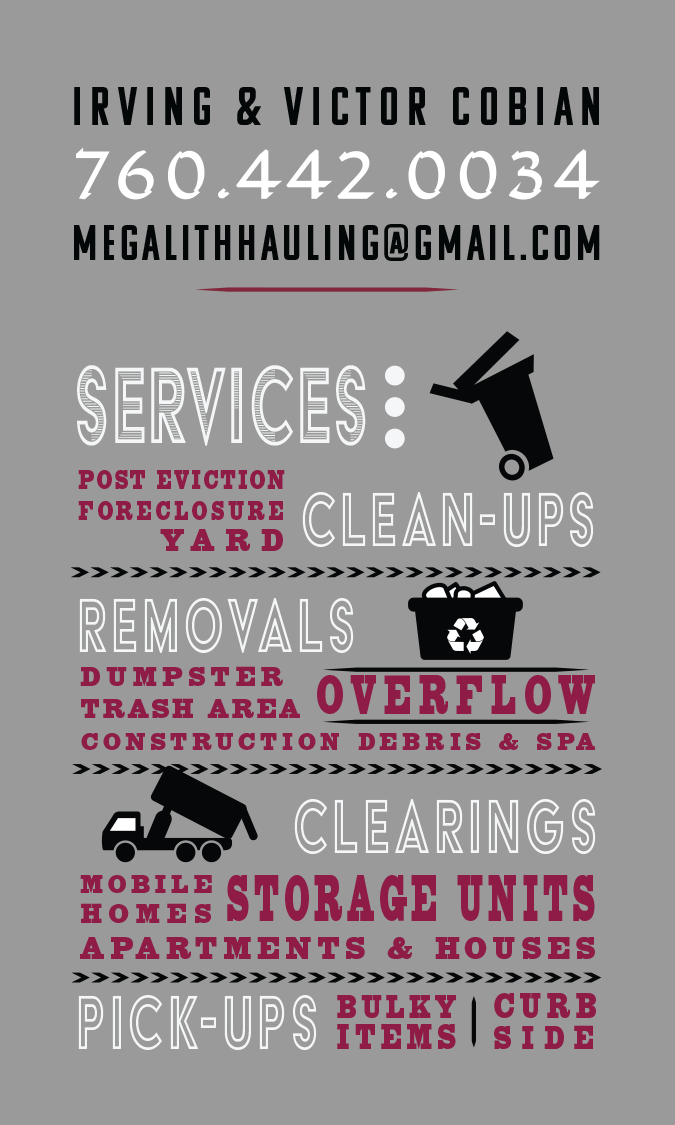 megalith - back of card - illustrator