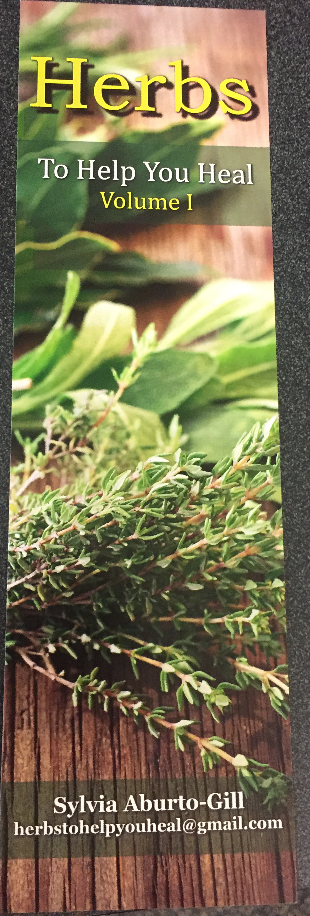 Herbs I & II Book Promotion - Back of Bookmark - Printed