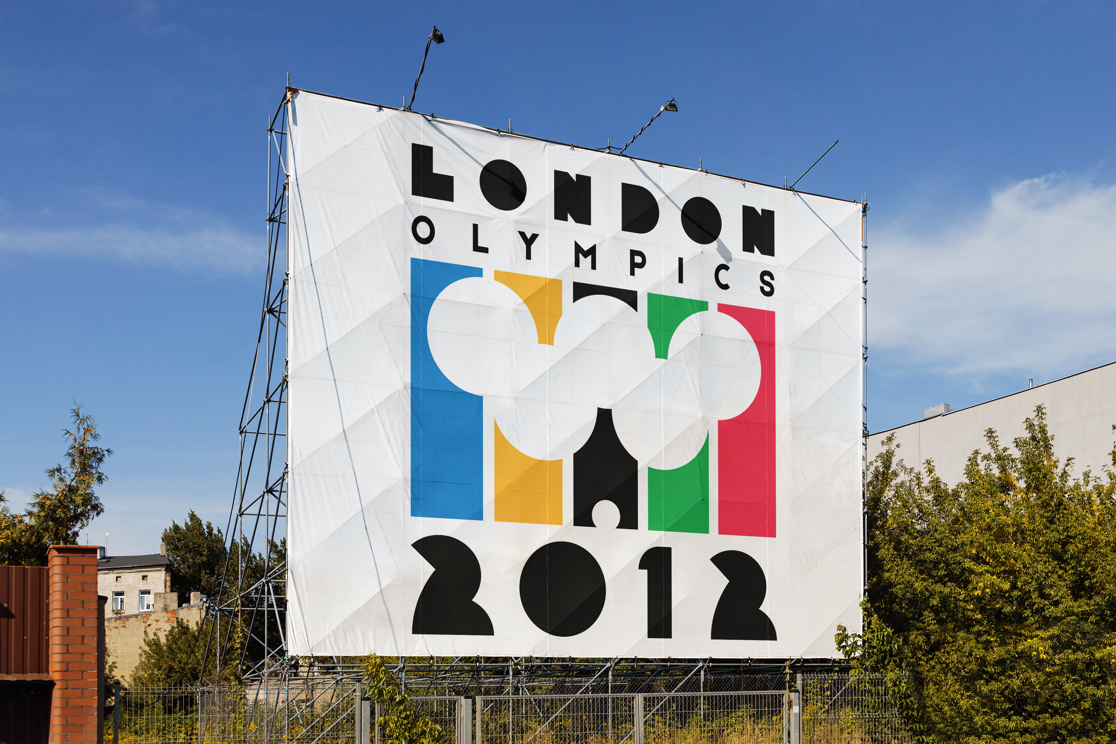 2nd Billboard Outside Mockup - London 2012 Logo Promo Redesign - 2nd Version set of Logos