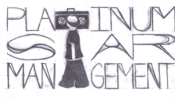 Platinum Star Management - Logo Pencil Sketch