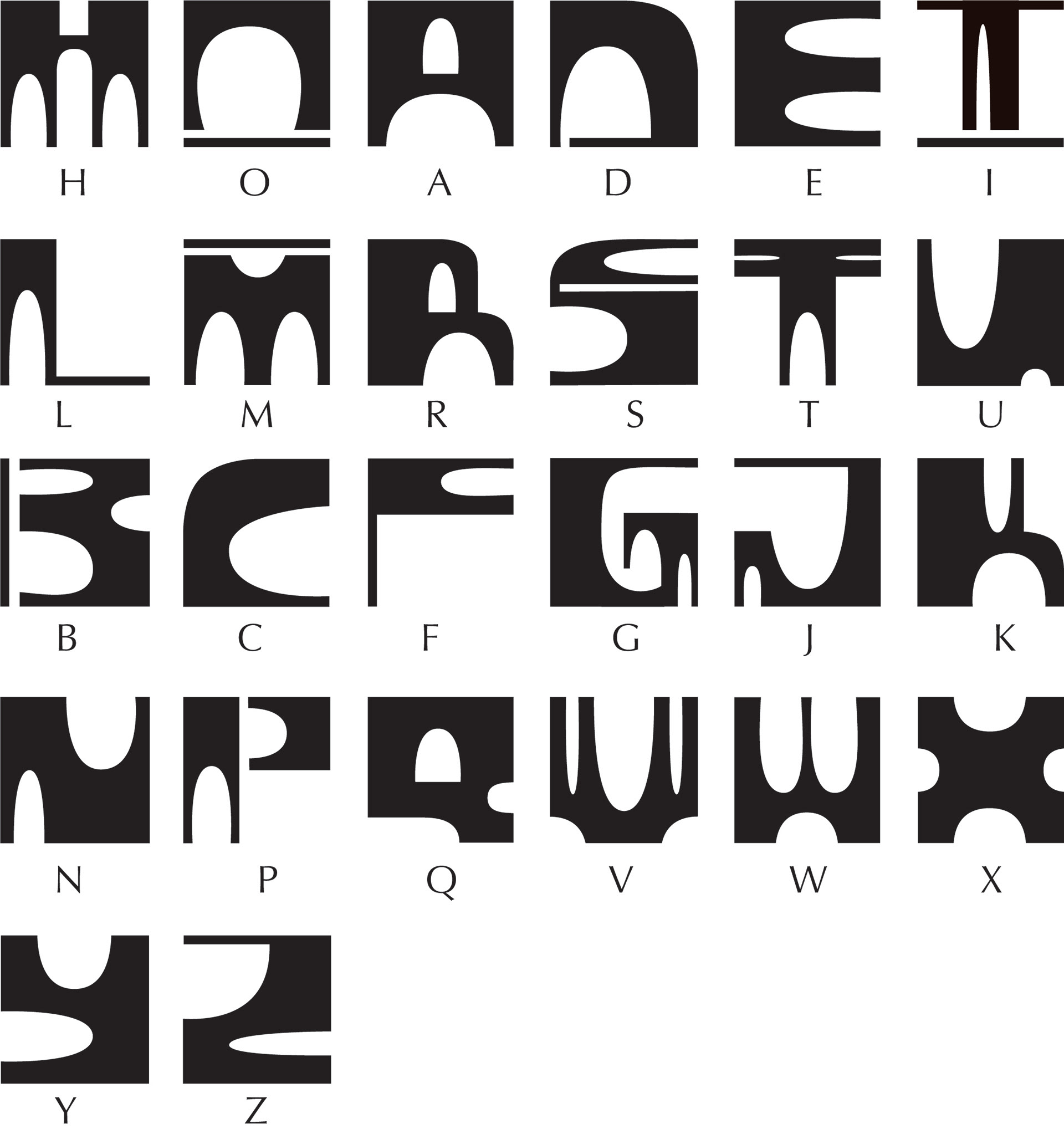 Stargate Type Face Design - Typography - Illustrator