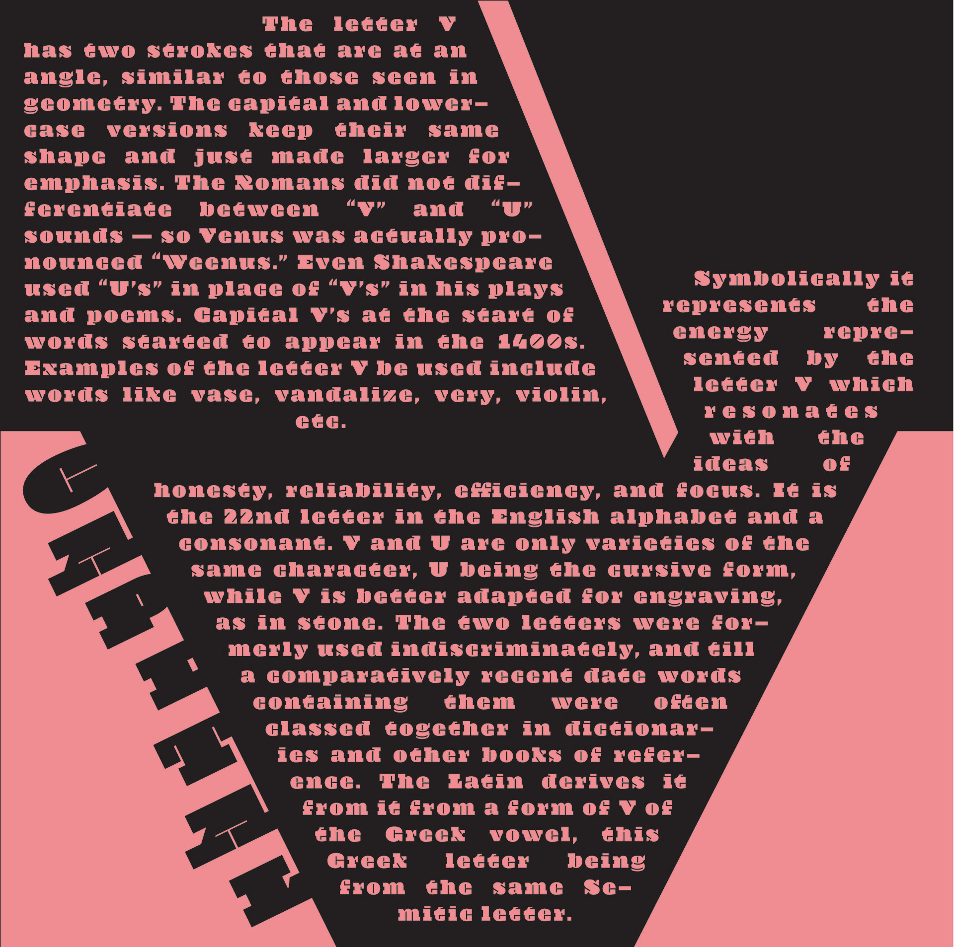 Capital V 1st Version - Letterform Composition - Illustrator
