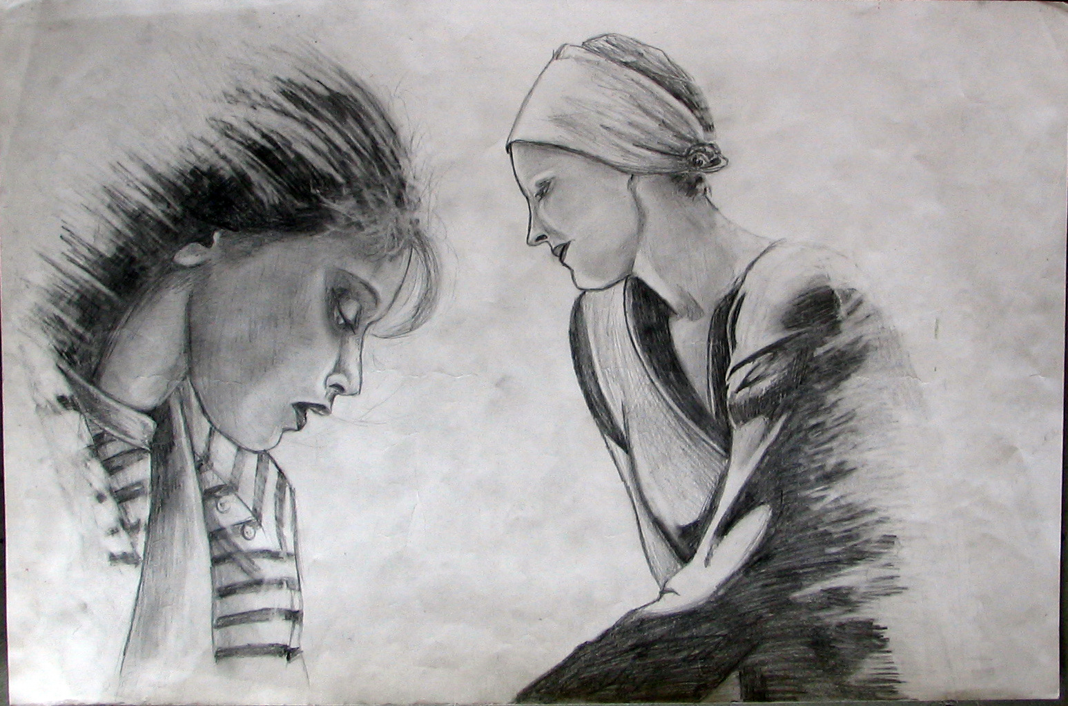 Mother & Daughter Lament - Pencil