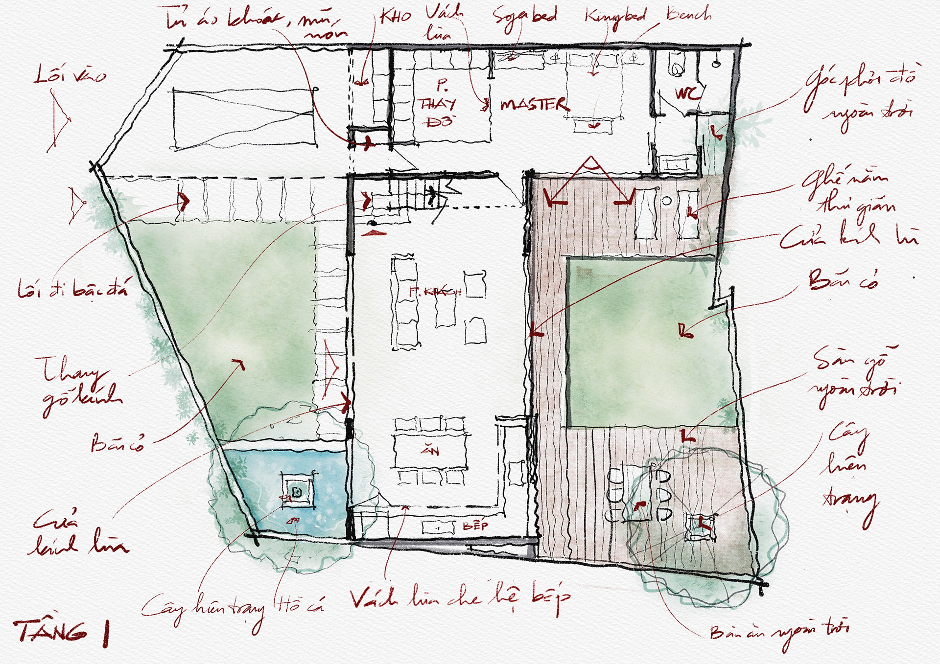 VILLA P | 1ST FLOOR LAYOUT