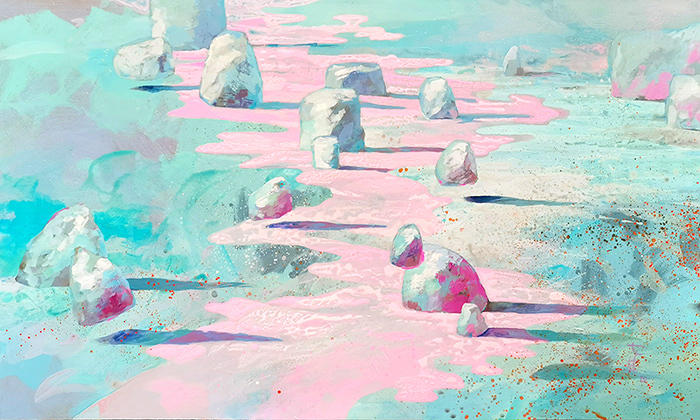 Majestatyczna wibracja, 150x90 cm, akryl na płycie, nr. 15/2020, sprzedane