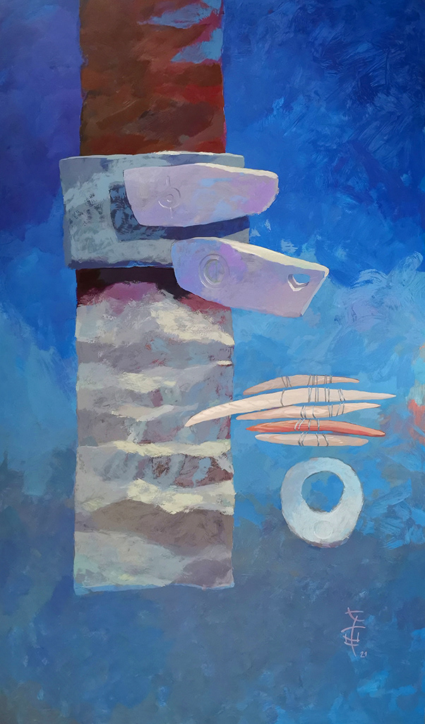Moc, 90 x 150 cm, akryl na płycie, nr. 21/2021, 6500 pln
