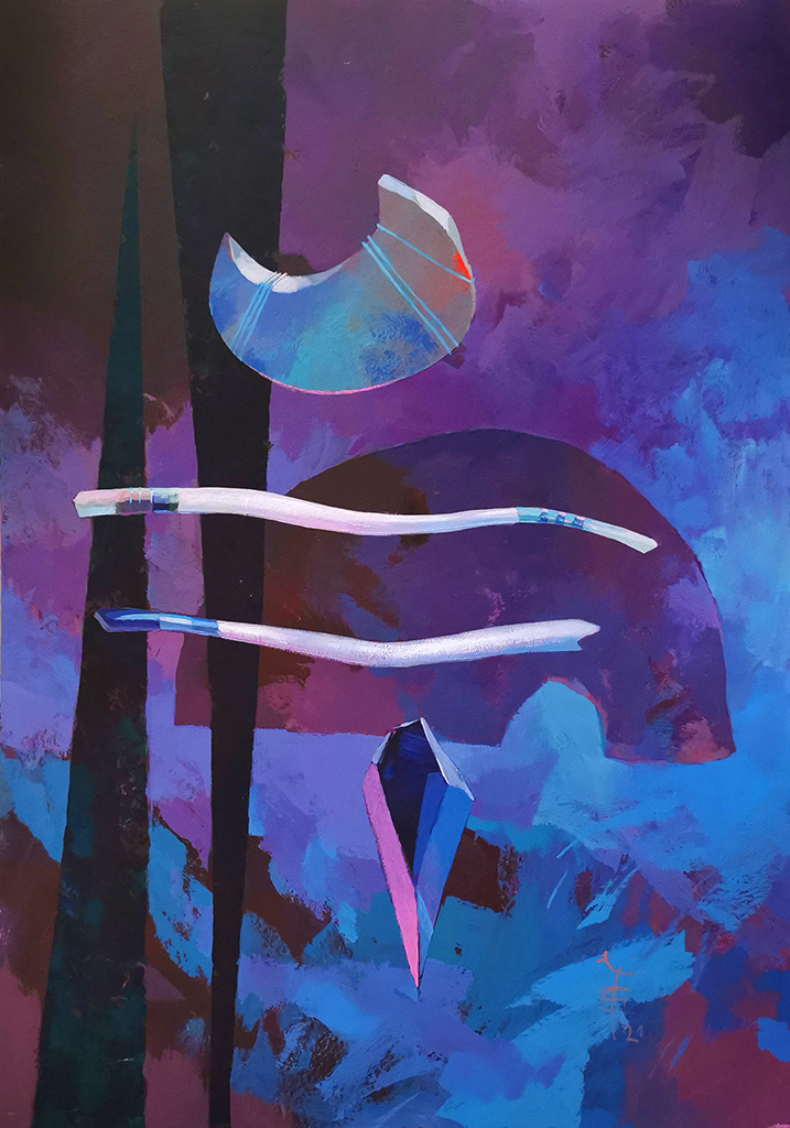 Miłość, 70 x 100 cm, akryl na płycie, nr. 13/2021, Sprzedany