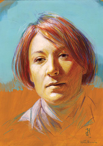 Maja Kleczewska, "Przekroj" 42/2010, acrylics and watercolor pencils, A4, 2010