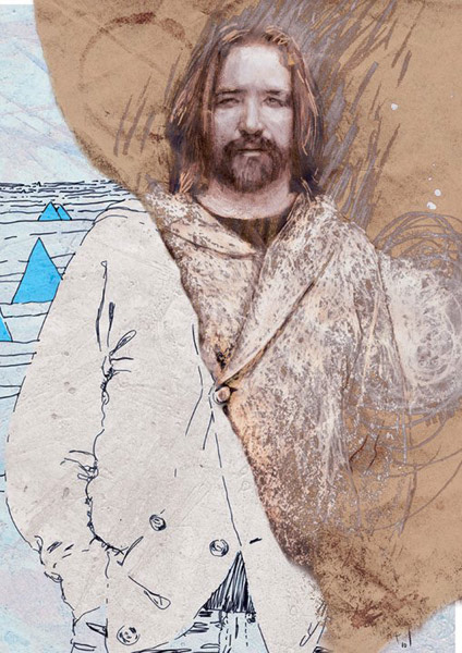 Mariusz Grzegorzek, "Przekroj" 37/2010, mixed media and digital collage, A4, 2010