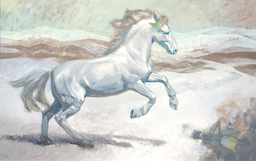Splendor 150x95 cm, acrylics on board, 2019