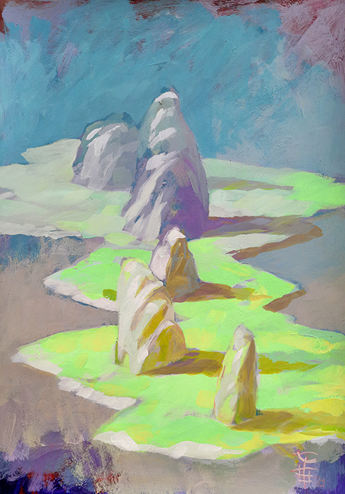 Teraz, 35x50 cm, akryl na płycie, nr. 133/2021, 950PLN