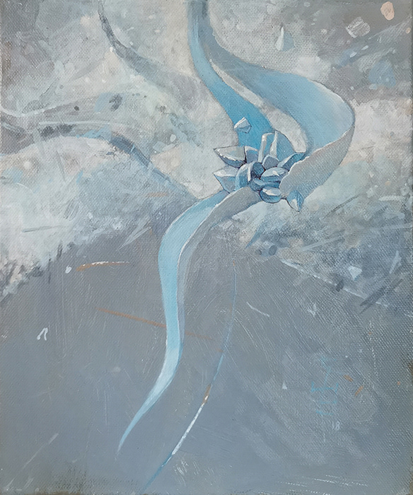 Ruch, 25x30 cm, akryl na płycie, nr. 96/2021, 600 pln