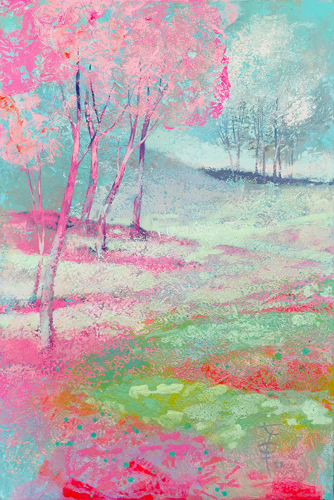 Pogodnie, 90x60 cm, akryl na płycie, nr 56/2022, 2500 pln