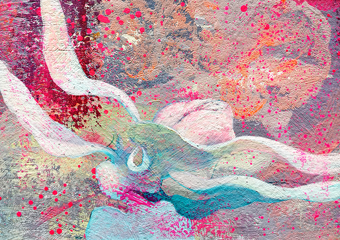 03 Czułości, 21x30 cm, akryl na płycie, nr. 109/2021, 600 pln