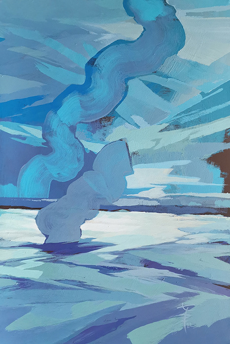 Obserwacja 01, 90x60cm, akryl na płótnie, nr. 42/2022, 3200 PLN
