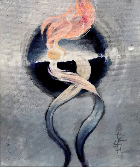 Brama, 25x30 cm, akryl na płycie, nr. 97/2021, 600 pln