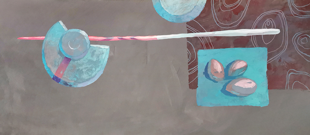 Odwaga, 56,5 x 129,5 cm, akryl na płycie, nr. 27/2021, 3600pln