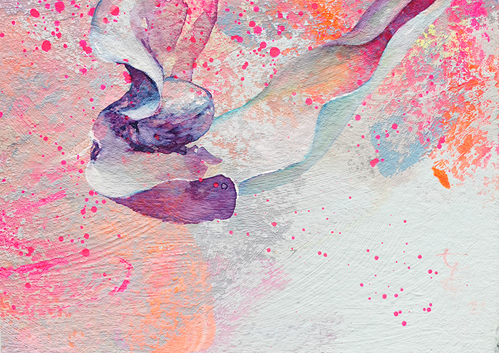 01 Czułości, 21x30 cm, akryl na płycie, nr. 109/2021, 600 pln