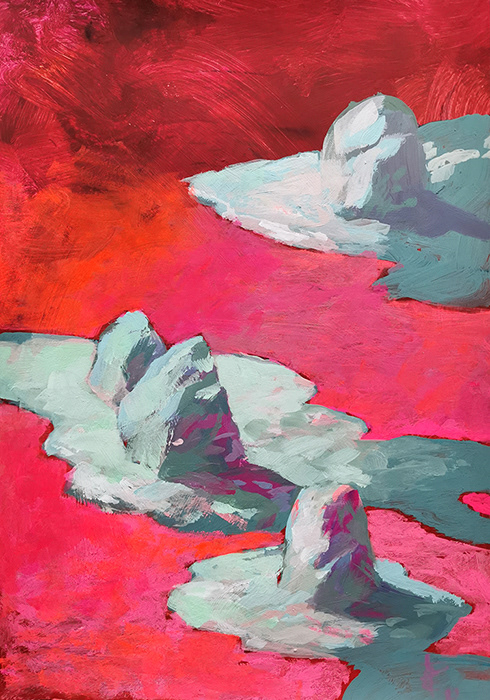 Chcę, 35x50 cm, akryl na płycie, nr. 131/2021, 950PLN
