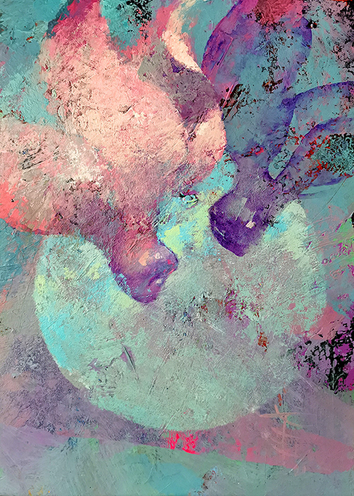 Pole, 35,5x49,7 cm, akryl na płycie, nr. 105/2021, 800 pln
