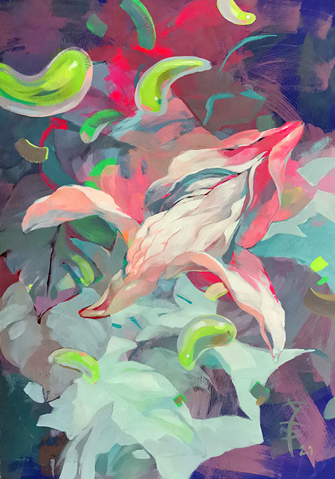 Entuzjazm, 70x100 cm, akryl na płycie, nr. 106/2021